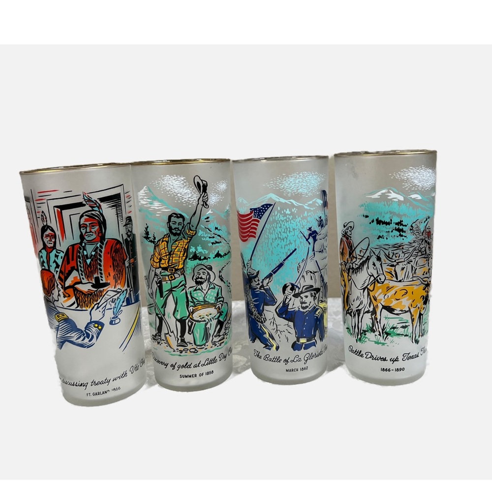 Colorado History Vintage Glasses